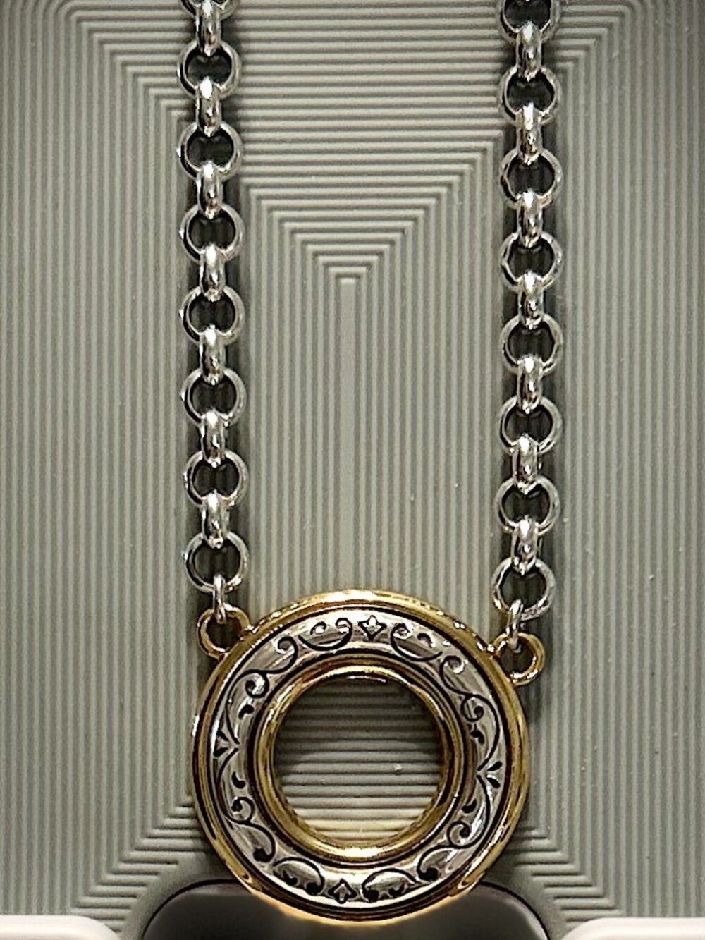 Brighton Collectibles Venezia Open Ring Short Necklace, Two-tone